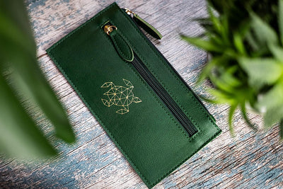 Double Zip Pencil Case - Avocado & Spice