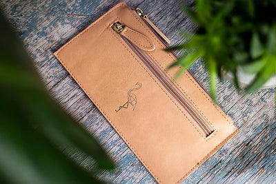 Double Zip Pencil Case - Avocado & Spice