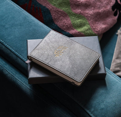 Grey Rhino - Faux Leather A6 Reporter Notepad - Avocado & Spice