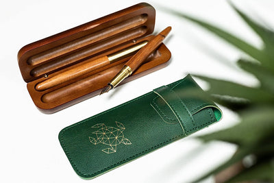 Pen Pouch - Green Turtle - Avocado & Spice