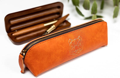 Small Tube Pencil Case - Orange - Avocado & Spice